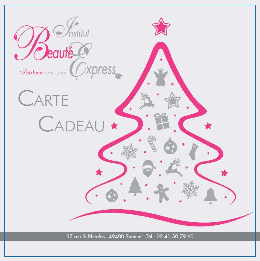 Chèque cadeau Beauté Express Noël blanc/rose - Beauté Express - Le site  Internet de votre salon d'esthétique